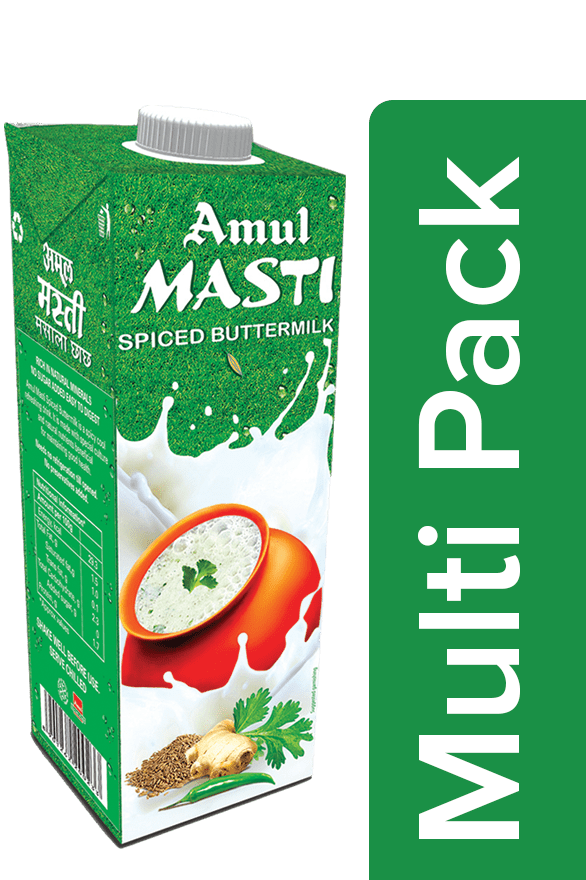 Amul Masti Spiced Buttermilk (Carton) - 12x1 Ltr - Firaana