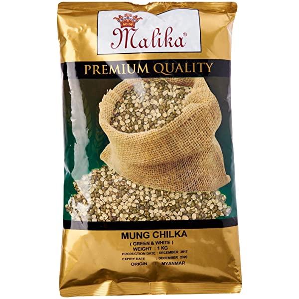 Malika Green Moong Daal Split - 1Kg - Firaana